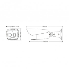 Тепловізійна IP-відеокамера 5Mp TVT TD-5433E (FT/PE/VT1) f=8mm