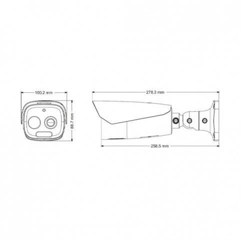 Тепловізійна IP-відеокамера 5Mp TVT TD-5433E (FT/PE/VT1) f=8mm