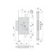 Механизм замка CISA 57675 ALPS (BS67,5мм) с перекодировкой хром матовый