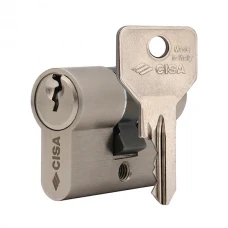 Цилиндр CISA C2000 44 (22*22) никель матовый 3 ключа