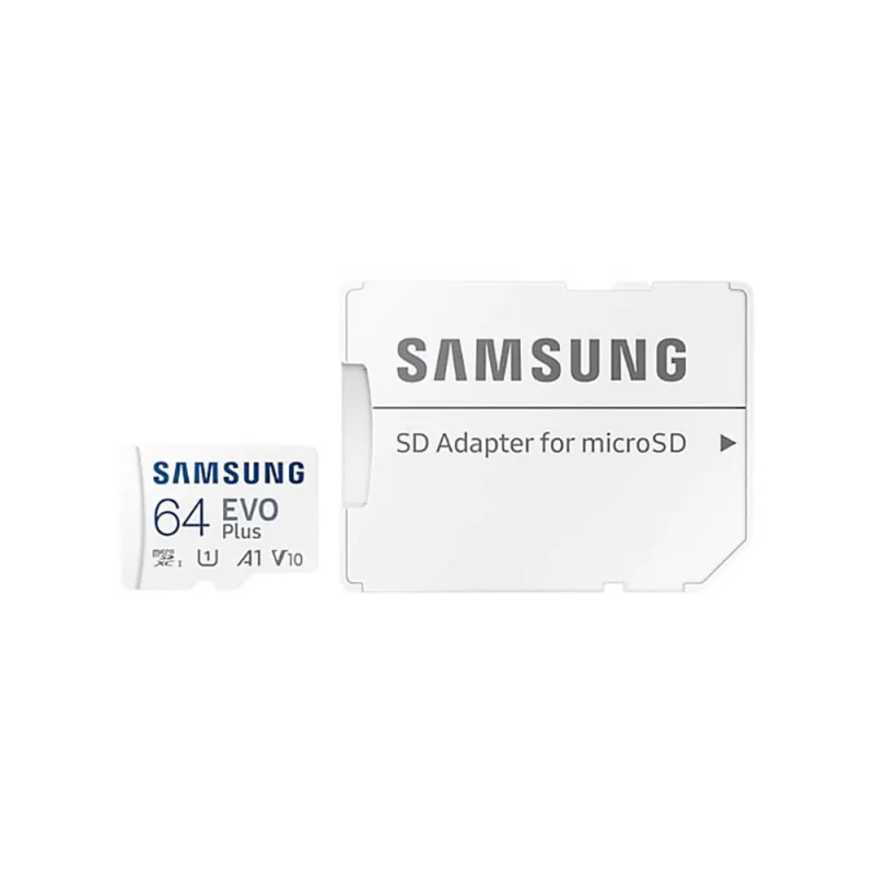Карта памяти Samsung 64GB microSDXC C10 UHS-I R130MB/s Evo Plus + SD адаптер (MB-MC64KA/RU)