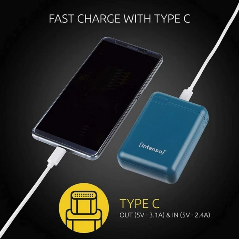 Повербанк Intenso Powerbank XS 10000 (petrol) емкостью 10000 мА/ч