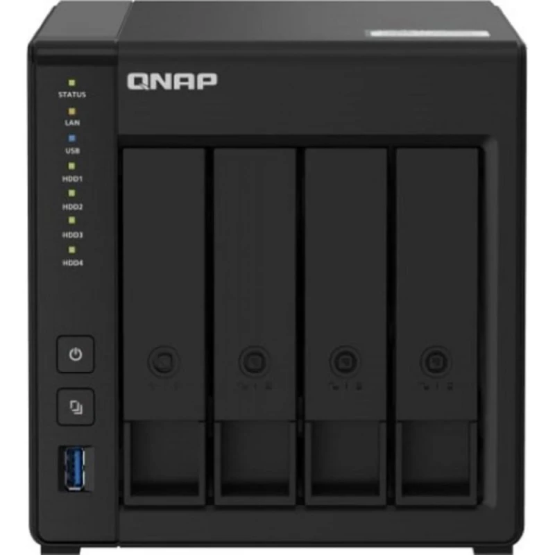 Система хранения данных QNAP TS-451D2-2G с 4 отсеками для дисков, 2GB RAM, настольное исполнение