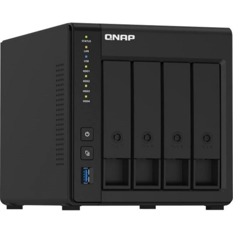 Система хранения данных QNAP TS-451D2-2G с 4 отсеками для дисков, 2GB RAM, настольное исполнение