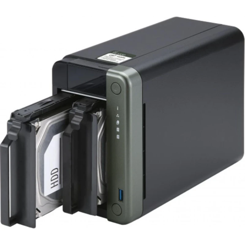 Система хранения данных QNAP TS-253D-4G с 2 отсеками для дисков, 4GB RAM, настольное исполнение