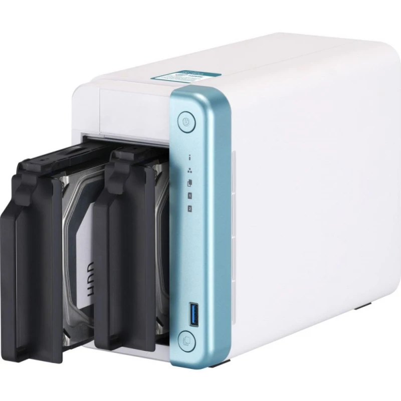 Система хранения данных QNAP TS-251D-4G с 2 отсеками для дисков, 4GB RAM, настольное исполнение