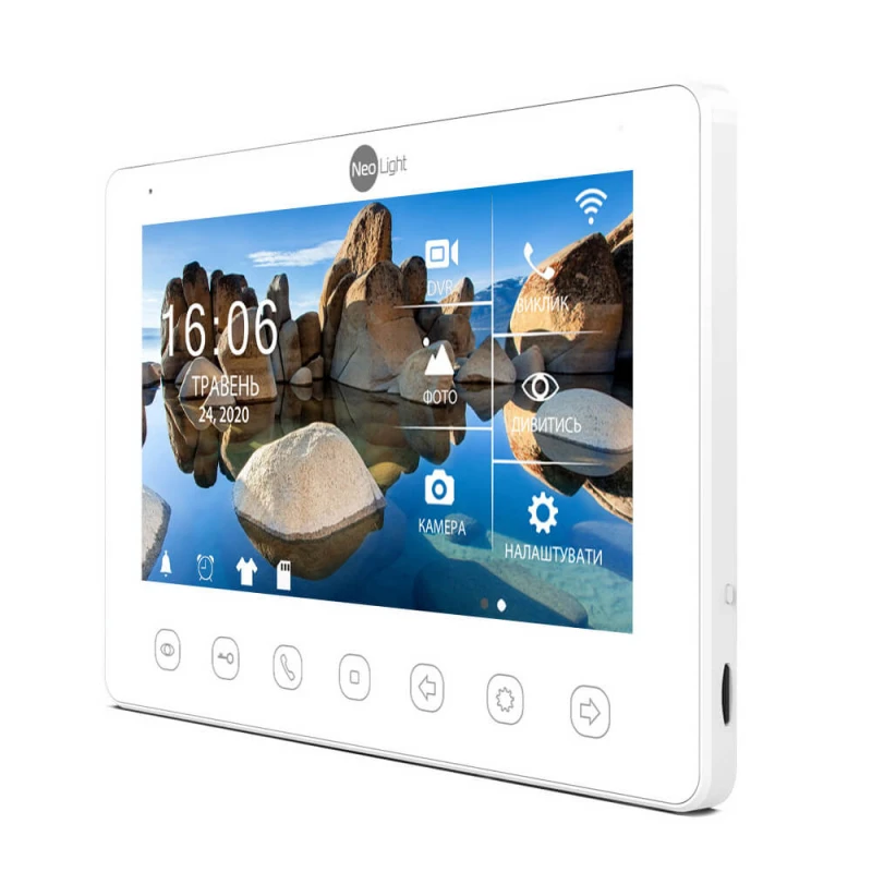 Комплект видеодомофона Neolight NeoKIT HD+ WF Silver: видеодомофон 7