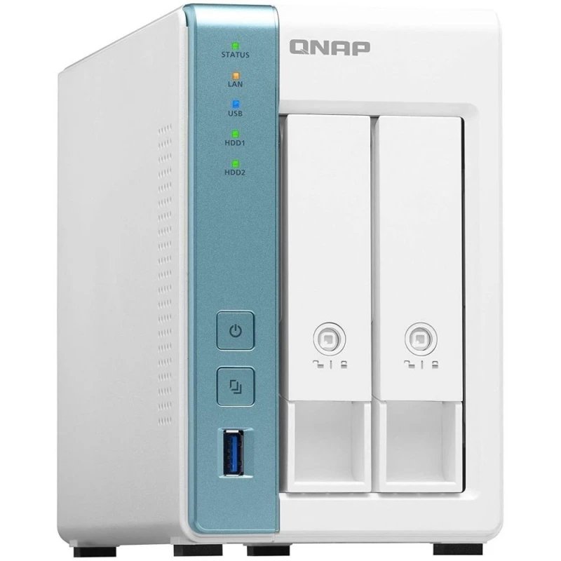 Система хранения данных QNAP TS-231P3-4G с 2 отсеками для дисков, 4GB RAM, настольное исполнение