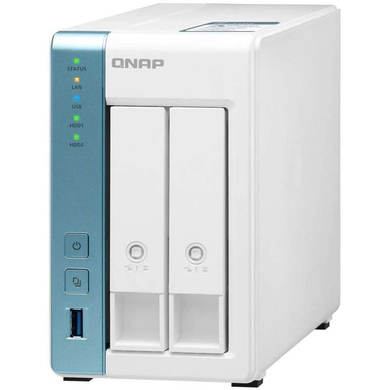 Система хранения данных QNAP TS-231P3-4G с 2 отсеками для дисков, 4GB RAM, настольное исполнение