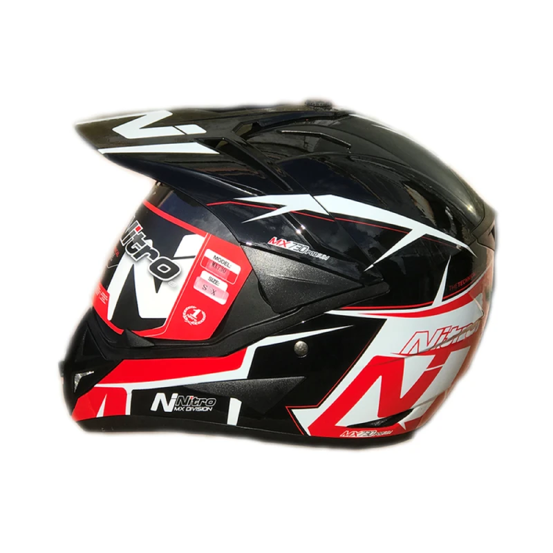 Мотошлем кроссовый Nitro MX730 Podium WHITE/BLACK/RED (белый, черный, красный), размер XL