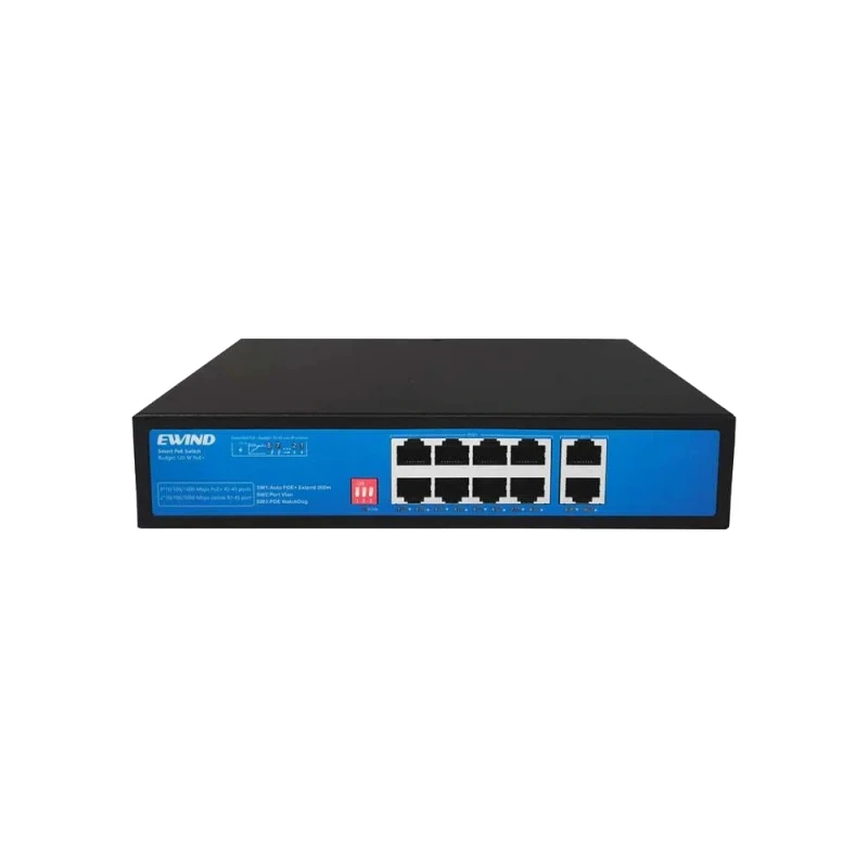 Неуправляемый гигабитный 10-портовый PoE-коммутатор Ewind EW-S1910CG-AP с 8 портами PoE