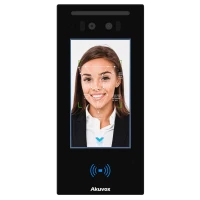IP-панель вызова Akuvox E16C с биометрическим терминалом распознавания лиц (в маске), температуры тела и считывателем RFID карт