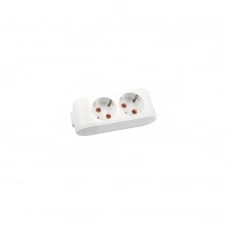 Колодка Sokol на 2 гнізда із заземленням