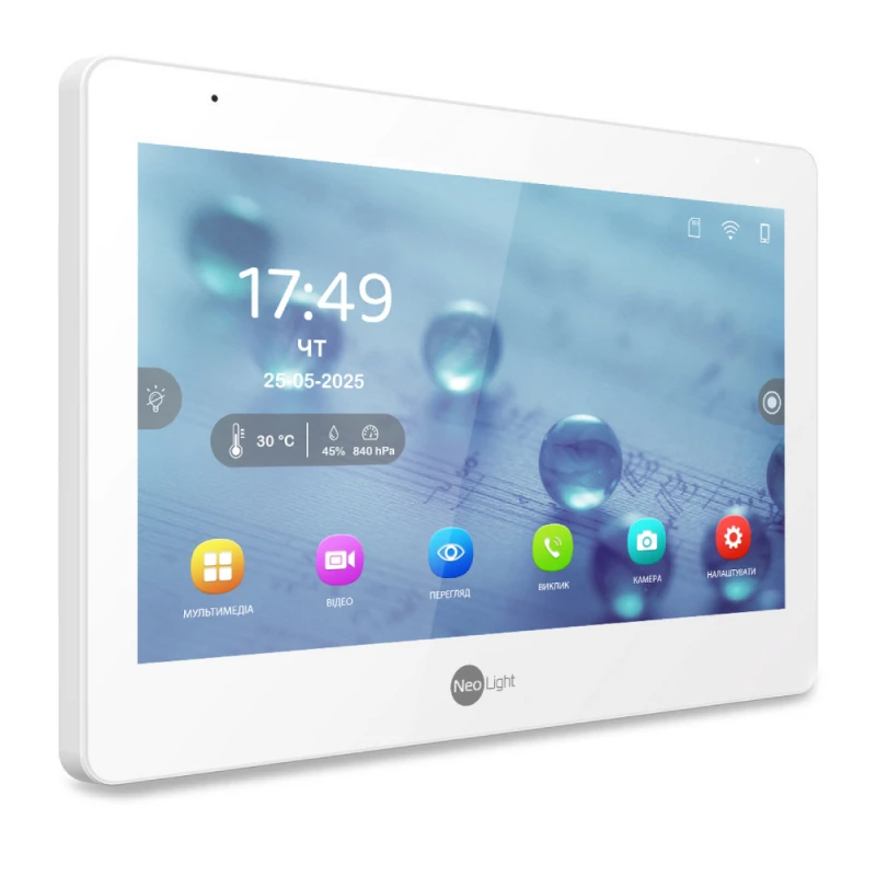 Комплект Neolight MEZZO Hybrid HD KIT SilverP: гибридный видеодомофон 10.1" с Wi-Fi и 2 Мп видеопанель
