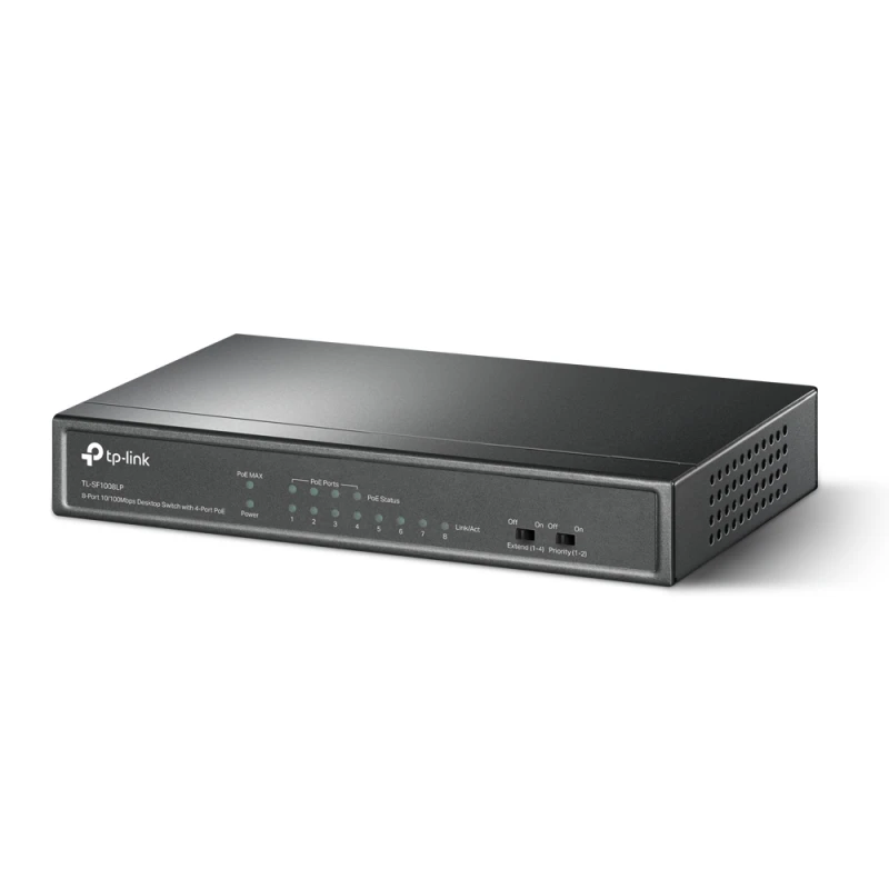 PoE-коммутатор TP-Link TL-SF1008LP 8-портовый с 4 PoE-портами неуправляемый