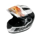 Мотошлем интеграл FXW HF-111 solid white-black, full-face бело-черный