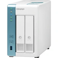 Система хранения данных QNAP TS-231P3-2G с 2 отсеками для дисков, 2GB RAM, настольное исполнение