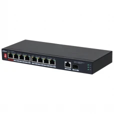 Неуправляемый 10-портовый POE коммутатор Dahua DH-PFS3110-8ET1GT1GF-96 с 8 портами PoE
