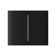 Кнопка Ajax CenterButton (2-gang) vertical black для двоклавішного вимикача