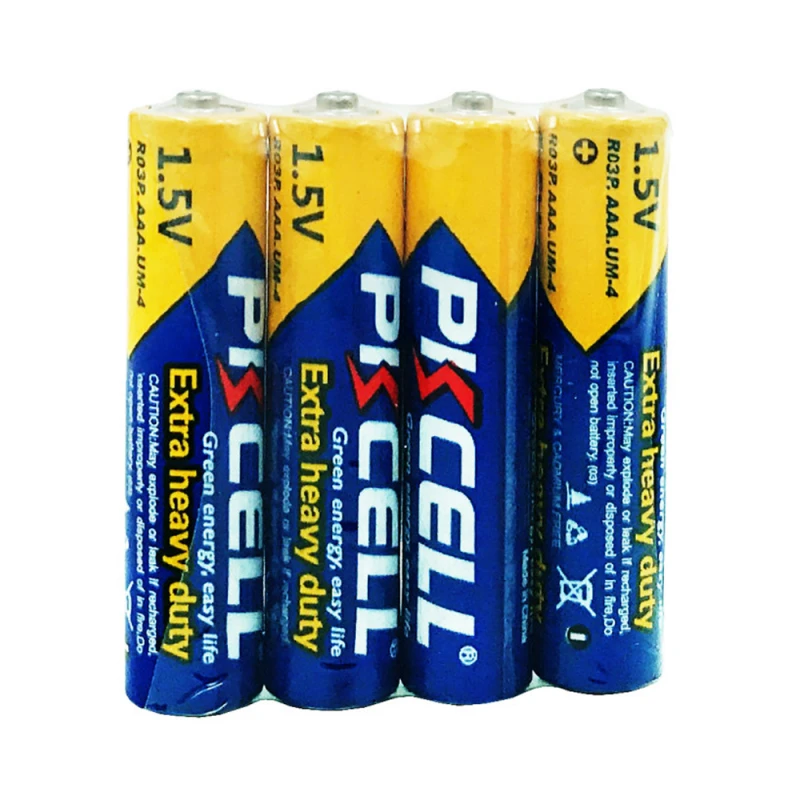 Батарейка PKCELL Extra Heavy Duty AAA R03P 1.5V,4 шт/плівка