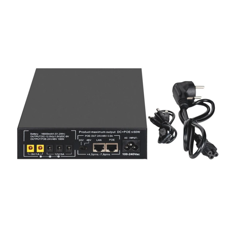 Джерело безперебійного живлення GreenVision GV-701-UPS-DC16-60W для Wi-Fi роутерів із вбудованим акумулятором