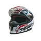 Мотошлем интеграл Beon B-503 SINGLE VISOR ANGLE TEAR SHINY WHITE/RED (глянец белый/красный), размер XL