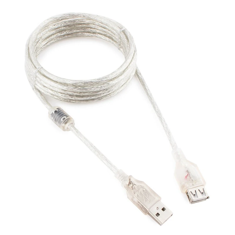 Удлинитель USB 2.0 AM/AF Cablexpert (CCF-USB2-AMAF-TR-10) 3 метра с ферритовым кольцом