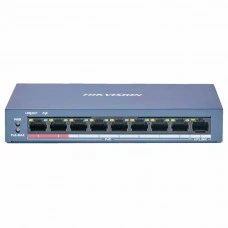 Некерований PoE-комутатор Hikvision DS-3E0109P-E/M(B) з 8 портами PoE
