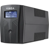 Источник бесперебойного питания Vinga VPC-1200PU 1200ВА / 720 Вт с LCD-дисплеем с USB в пластиковом корпусе