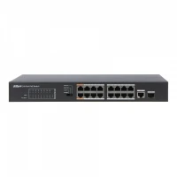 Некерований 16-портовий PoE-комутатор Dahua DH-PFS3117-16ET-135