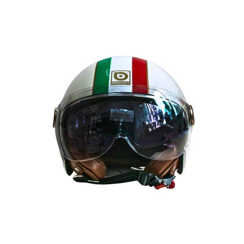 Мотошлем открытый Beon B-120 IMOLA SHINY CREAM (глянец кремовый), размер XL