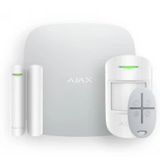 Комплект беспроводной сигнализации Ajax StarterKit Plus white с поддержкой Wi-Fi и 2 SIM-карт