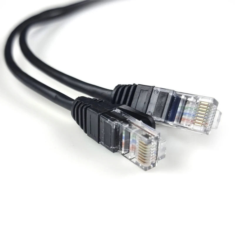 Патч-корд Hypernet PC-UTP-05M 0.5м литой черный UTP RJ45 кат. 5Е