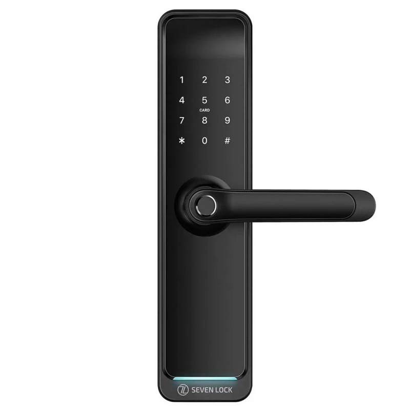 Розумний дверний біометричний замок SEVEN LOCK SL-7767BFW (врізна частина 7068)