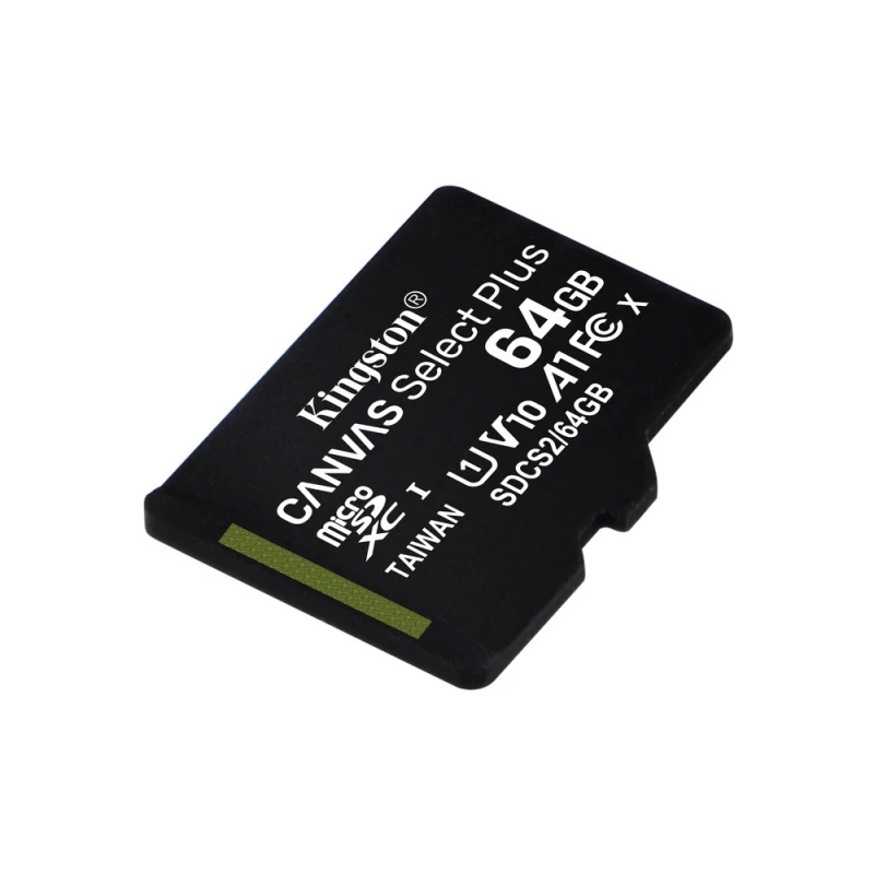 Карта пам'яті Kingston microSDXC 64GB Canvas Select Plus Class 10 UHS-I U1 V10 A1 (SDCS2/64GBSP)