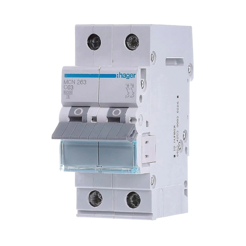 Автоматический выключатель Hager MCN263A 2P 6 кА C-63A 2M