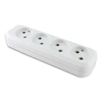 Колодка розеткова Almera 4 гнізда без заземлення 10А 250В