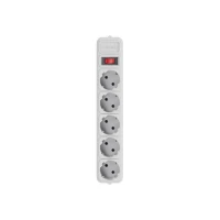 Сетевой фильтр Maxxter SPM5-G-6G, 1.8 м кабель, 5 розеток