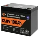Аккумулятор LP LiFePO4 12V (12,8V) - 100 Ah (1280Wh) (Smart BMS 100А) з BT пластик
