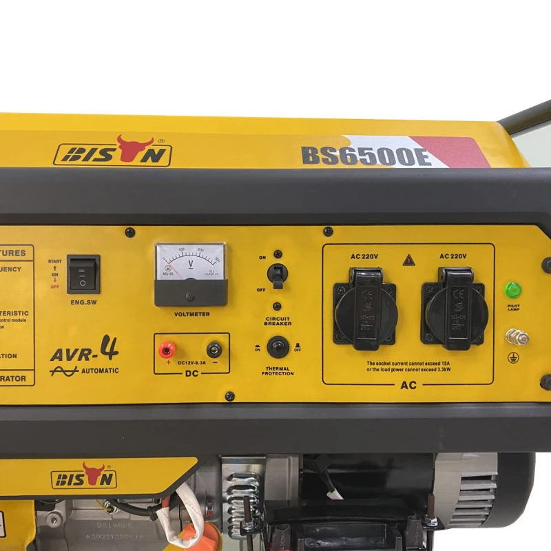 Генератор с карбюратором газ/бензин BISON BS6500E максимальная мощность 5.5 кВт