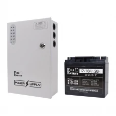 Комплект блок безперебійного живлення Full Energy BBG-1210/8 + акумулятор 12В 18А·год Full Energy FEP-1218