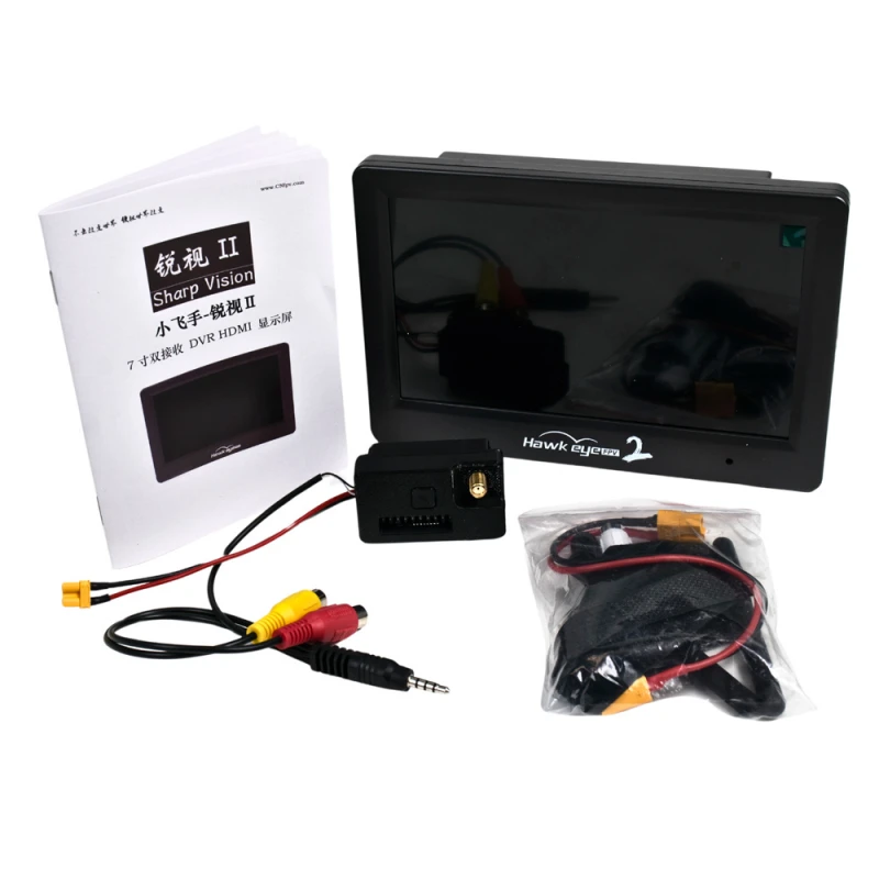 Монитор для FPV Hawkeye Sharp Vision 2 DVR 7" со встроенным приемником 5.8G
