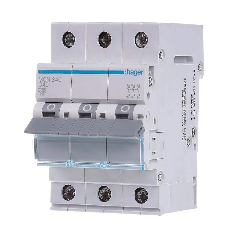 Автоматический выключатель Hager MCN340 3P 6 кА C-40A 3M