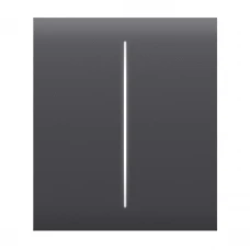Кнопка Ajax CenterButton (2-gang) graphite для двоклавішного вимикача