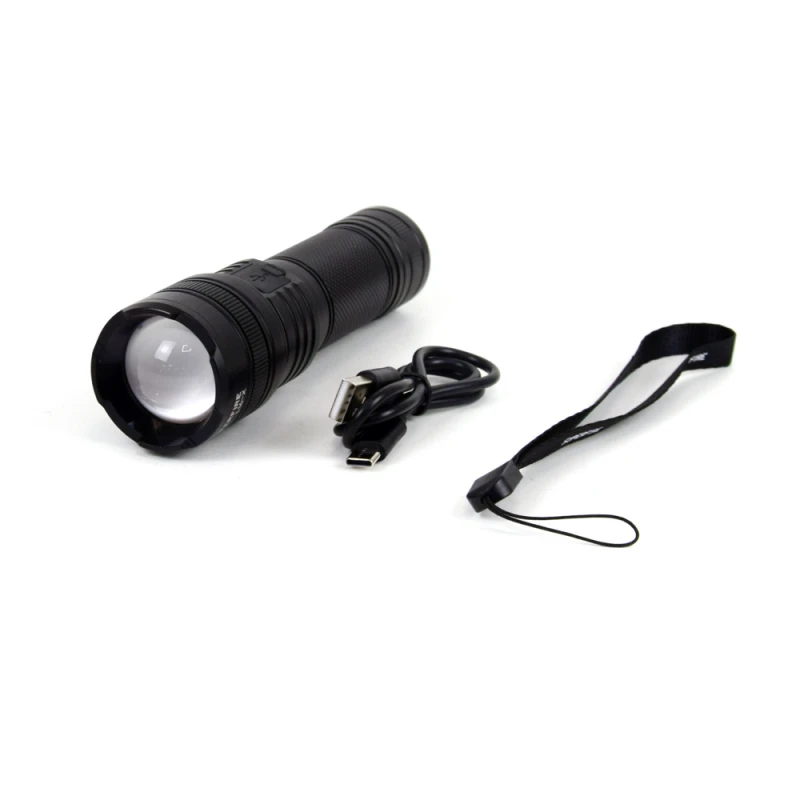 Телескопічний ручний ліхтарик SUPERFIRE L16-X, що перезаряджається, з потужністю 15 Вт