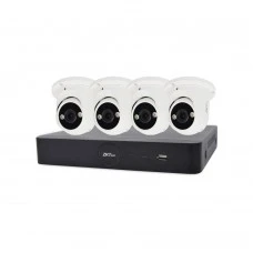 IP комплект видеонаблюдения с 4 камерами ZKTeco KIT-8504NER-4P/4- ES-852T11C-C