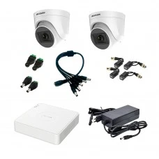 Комплект видеонаблюдения Hikvision на 2 видеокамеры 5Мп внутренний аналоговый