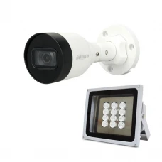 Комплект: IP-видеокамера 2 Мп Dahua DH-IPC-HFW1230S1-S5 2.8mm + ИК-прожектор Lightwell LW12-100IR60-220