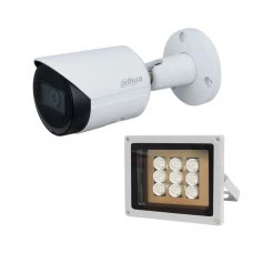 Комплект: IP-видеокамера 2 Мп Dahua DH-IPC-HFW2230SP-S-S2 (2.8 мм) + ИК-прожектор Lightwell LW9-100IR45-220