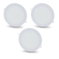 Комплект из 3-х светильников светодиодных LIGHTWELL LW-R-RCD-18 18 W круг встроенный